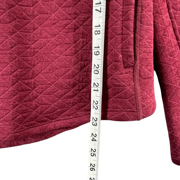 Marmot Sweatshirt Womens M Burgundy Red Annie Quilted Cowlneck Pullover Gorpcore - Picture 10 of 15